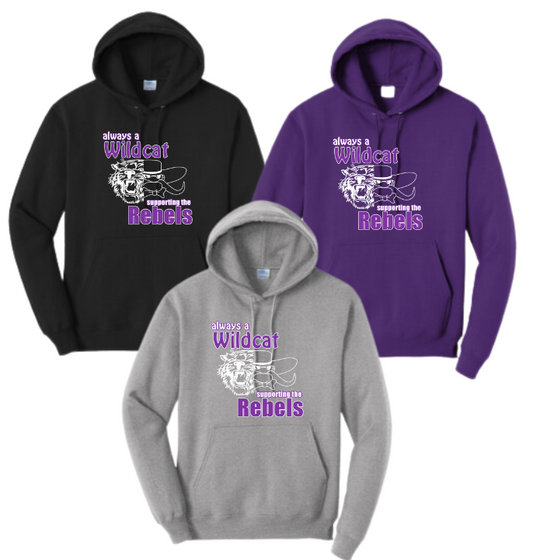 Wildcat/Rebels Anniversary : Port & Company® Core Fleece Pullover Hooded Sweatshirt