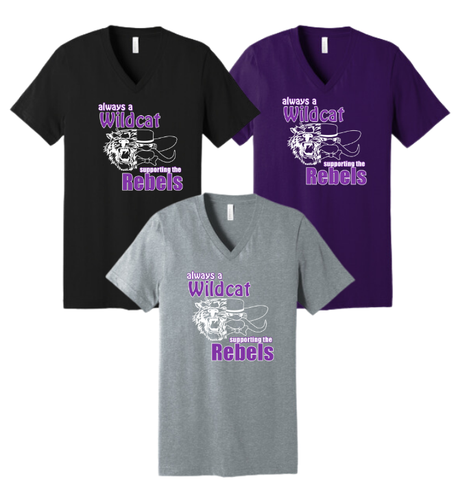 Wildcat/Rebels Anniversary : Unisex Jersey Short Sleeve V-Neck Tee