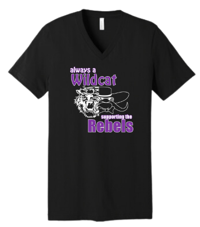 Wildcat/Rebels Anniversary : Unisex Jersey Short Sleeve V-Neck Tee