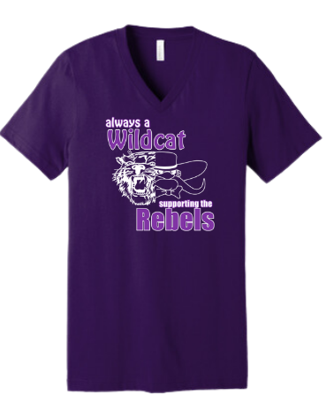 Wildcat/Rebels Anniversary : Unisex Jersey Short Sleeve V-Neck Tee