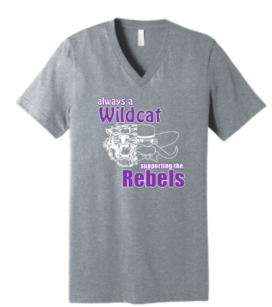 Wildcat/Rebels Anniversary : Unisex Jersey Short Sleeve V-Neck Tee