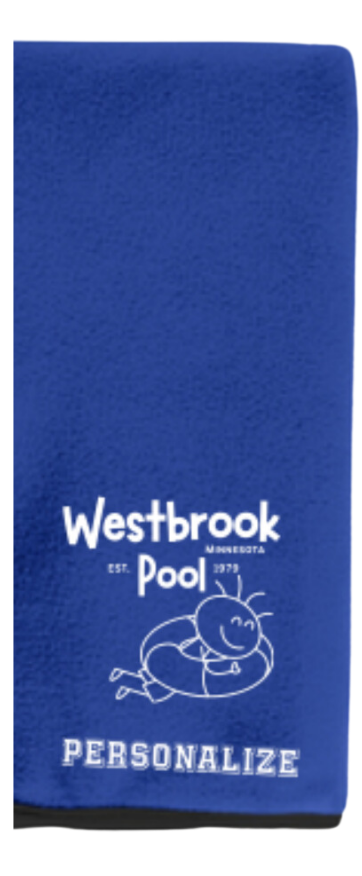 Westbrook Area Pool : Blanket Fundraiser : Fleece & Poly Travel Blanket (Pool)