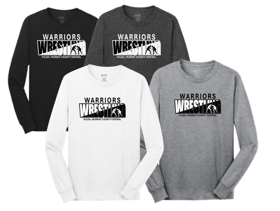 F/MCC Warrior Wrestling 2024  : Port & Company® Long Sleeve Core Cotton Tee