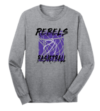 MCC 2024 Basketball : Port &amp; Company® Long Sleeve Core Cotton Tee (BB Hoop)