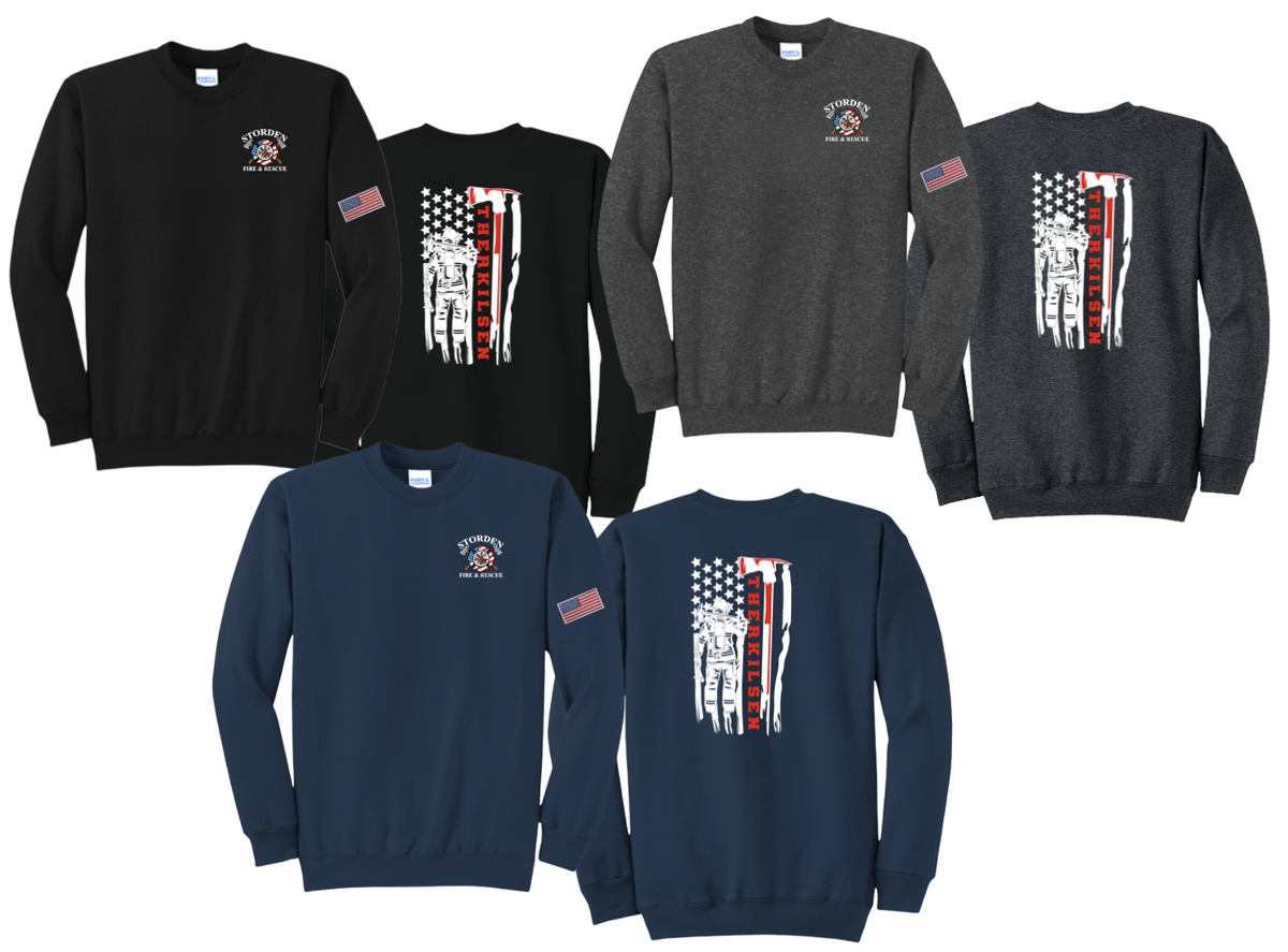 Storden Fire & Rescue : Name/Flag : Port & Company® Core Fleece Crewneck Sweatshirt
