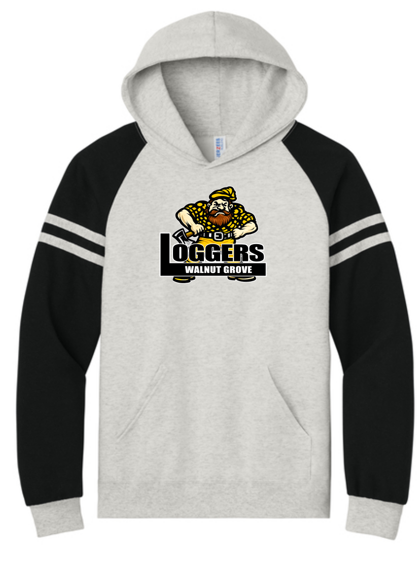 2026 WG Loggers : Design 2 : Jerzees® Unisex NuBlend® Varsity Colorblock Hooded Sweatshirt