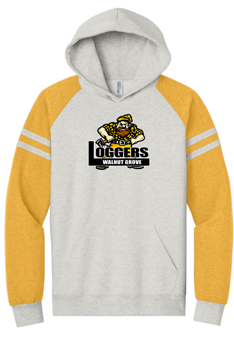 2026 WG Loggers : Design 2 : Jerzees® Unisex NuBlend® Varsity Colorblock Hooded Sweatshirt