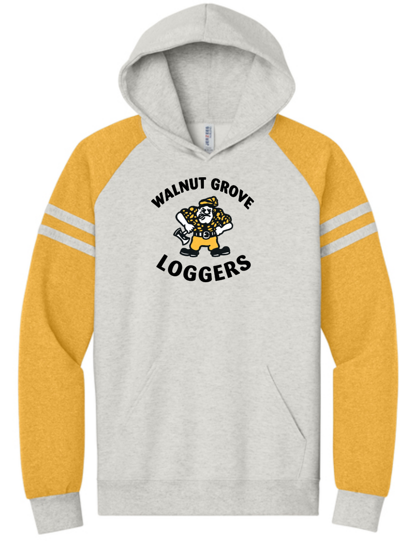 2026 WG Loggers : Design 3 : Jerzees® Unisex NuBlend® Varsity Colorblock Hooded Sweatshirt