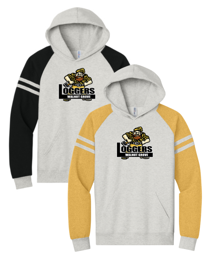 2026 WG Loggers : Design 2 : Jerzees® Unisex NuBlend® Varsity Colorblock Hooded Sweatshirt