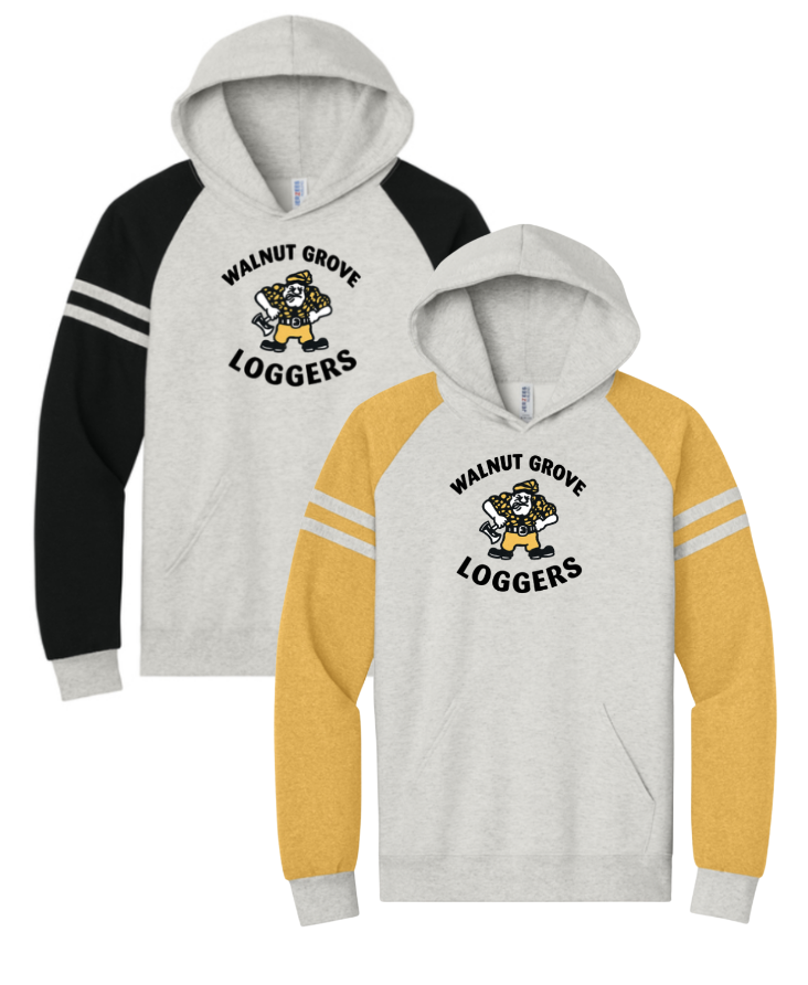 2026 WG Loggers : Design 3 : Jerzees® Unisex NuBlend® Varsity Colorblock Hooded Sweatshirt