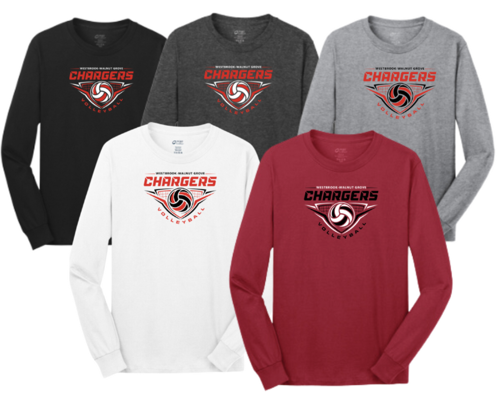 2026 WWG Volleyball : Port & Company® Long Sleeve Core Cotton Tee