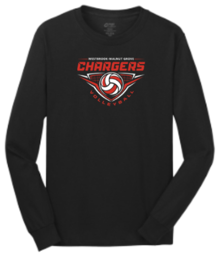 2026 WWG Volleyball : Port & Company® Long Sleeve Core Cotton Tee