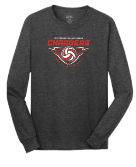 2026 WWG Volleyball : Port & Company® Long Sleeve Core Cotton Tee