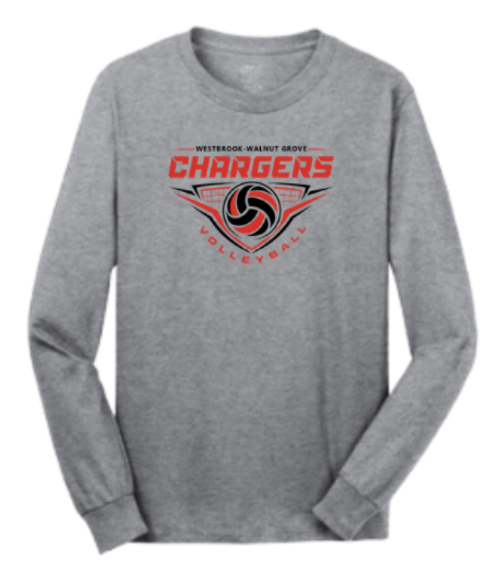 2026 WWG Volleyball : Port & Company® Long Sleeve Core Cotton Tee