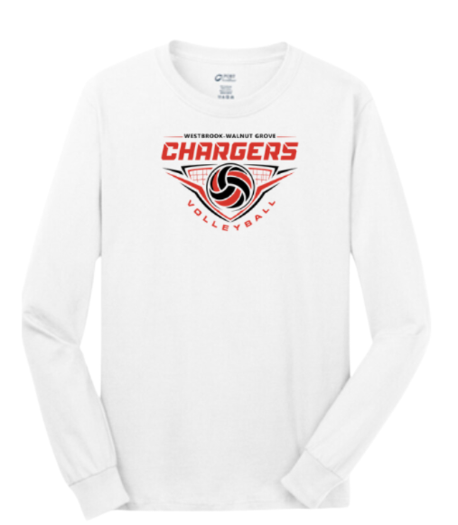 2026 WWG Volleyball : Port & Company® Long Sleeve Core Cotton Tee