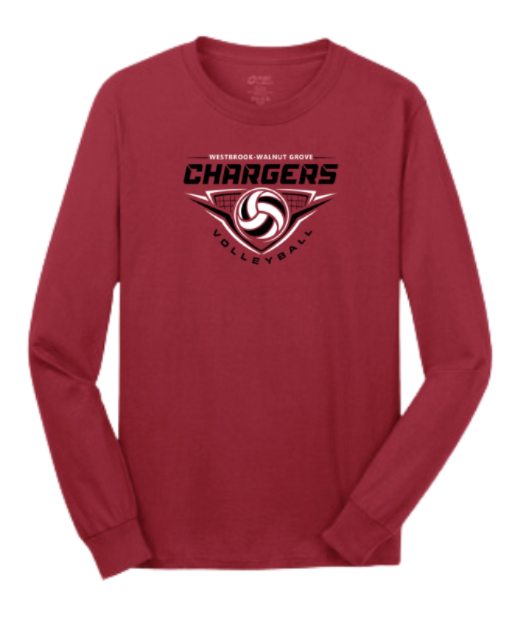 2026 WWG Volleyball : Port & Company® Long Sleeve Core Cotton Tee