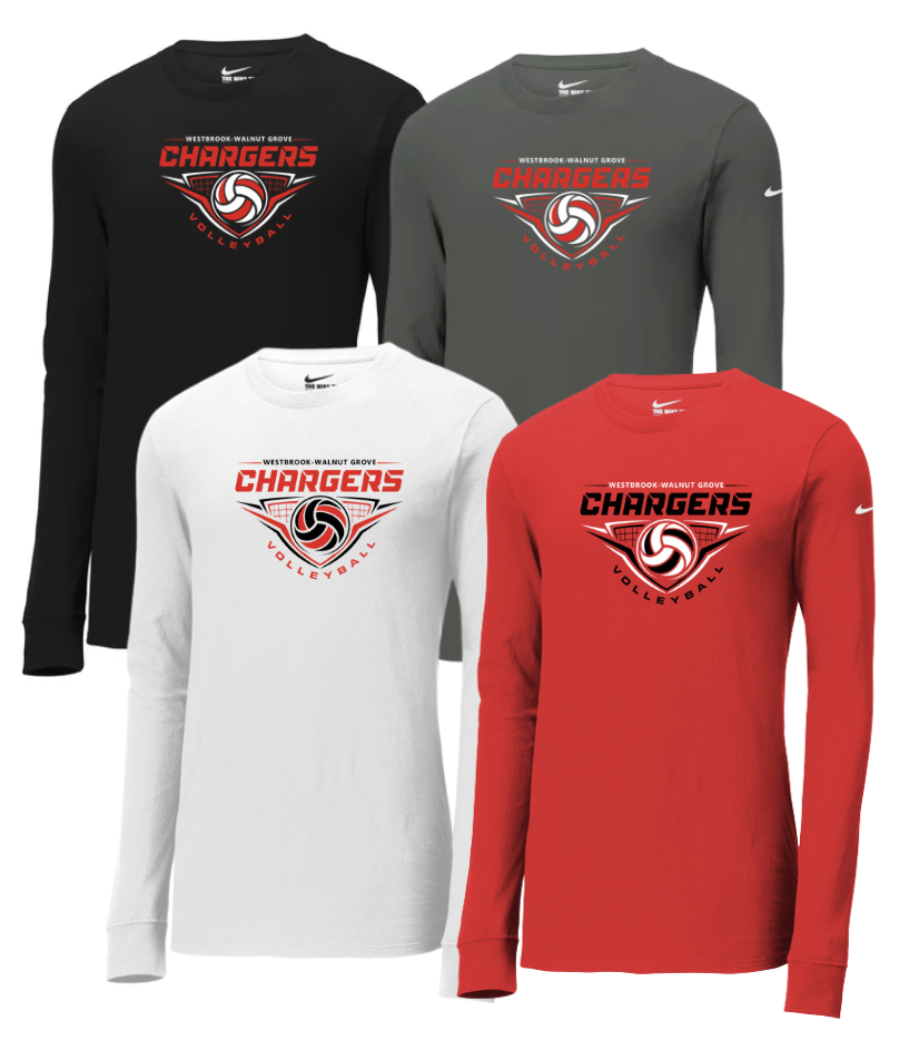 2026 WWG Volleyball : Nike Dri-FIT Cotton/Poly Long Sleeve Tee