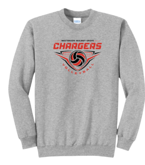 2026 WWG Volleyball: Port & Company® Core Fleece Crewneck Sweatshirt