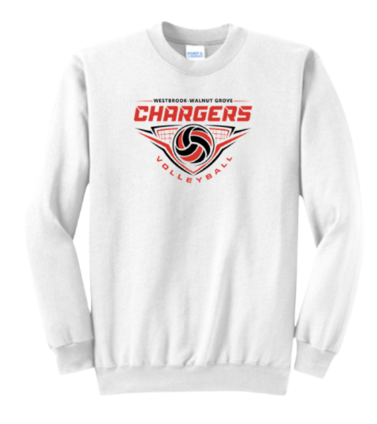 2026 WWG Volleyball: Port & Company® Core Fleece Crewneck Sweatshirt