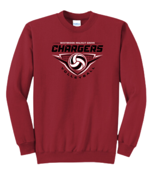 2026 WWG Volleyball: Port & Company® Core Fleece Crewneck Sweatshirt