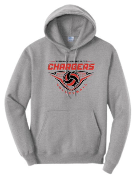 2026 WWG Volleyball  : Port & Company® Core Fleece Pullover Hooded Sweatshirt