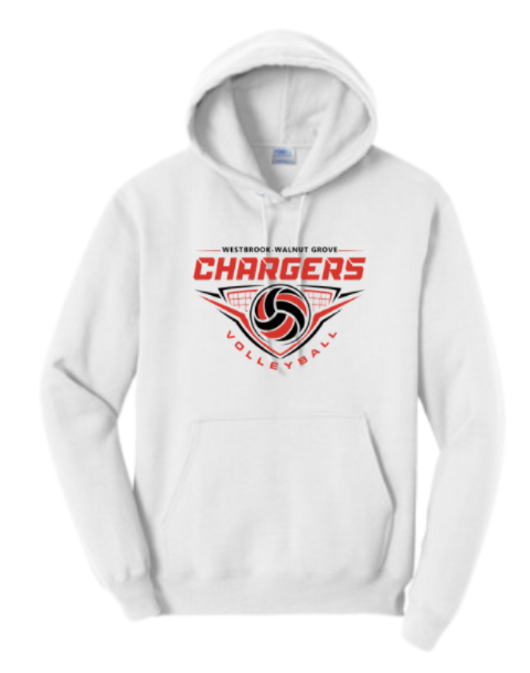 2026 WWG Volleyball  : Port & Company® Core Fleece Pullover Hooded Sweatshirt