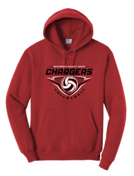 2026 WWG Volleyball  : Port & Company® Core Fleece Pullover Hooded Sweatshirt