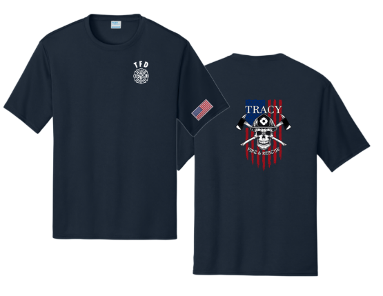 Tracy Fire Department : Skull : Port & Company® Performance Tee