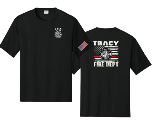 Tracy Fire Department : Red Line Flag : Port & Company® Performance Tee