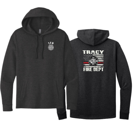 Tracy Fire Department : Red Line Flag  : Next Level Apparel Unisex Hoodie