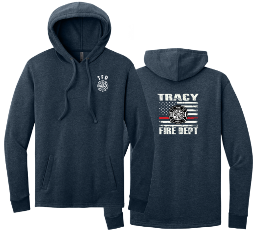 Tracy Fire Department : Red Line Flag  : Next Level Apparel Unisex Hoodie