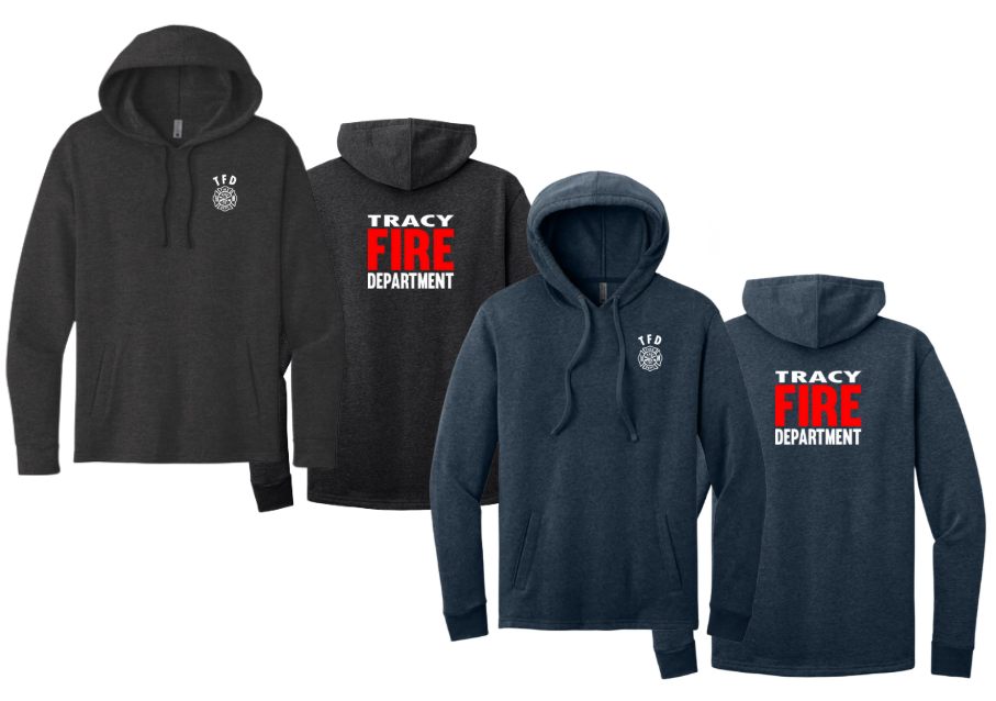 Tracy Fire Department : Red Fire : Next Level Apparel Unisex Hoodie