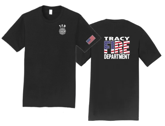 Tracy Fire Department : Flag Fire : Port & Company® Fan Favorite™ Tee
