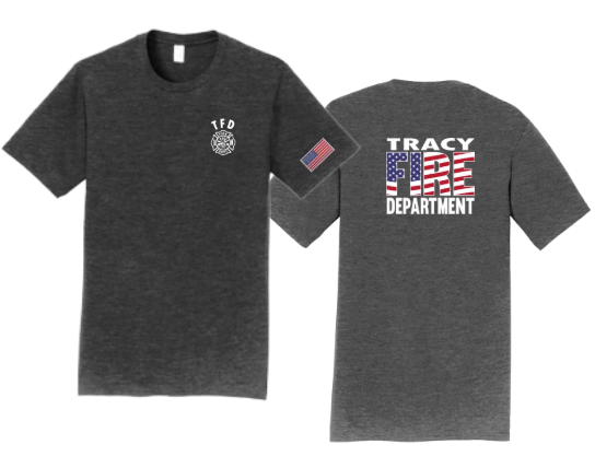 Tracy Fire Department : Flag Fire : Port & Company® Fan Favorite™ Tee