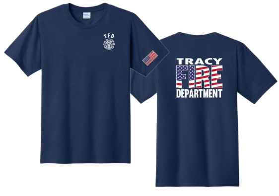 Tracy Fire Department : Flag Fire : Port & Company® Fan Favorite™ Tee