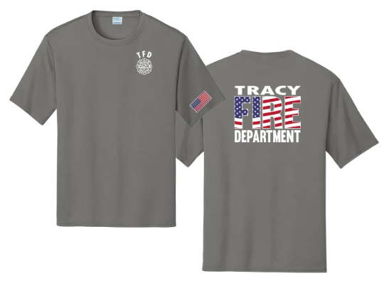 Tracy Fire Department : Flag Fire : Port & Company® Performance Tee