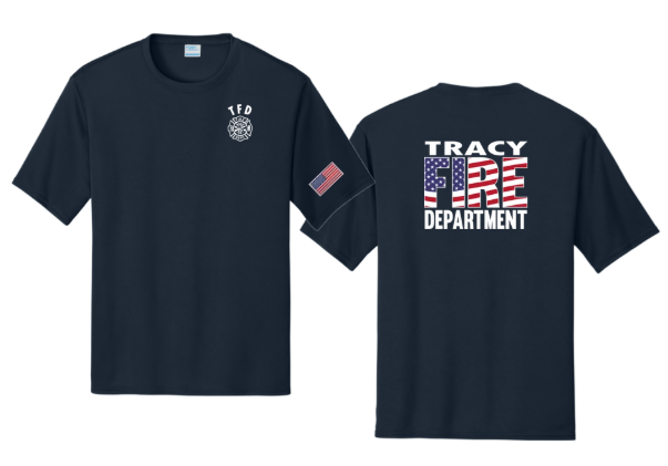 Tracy Fire Department : Flag Fire : Port & Company® Performance Tee