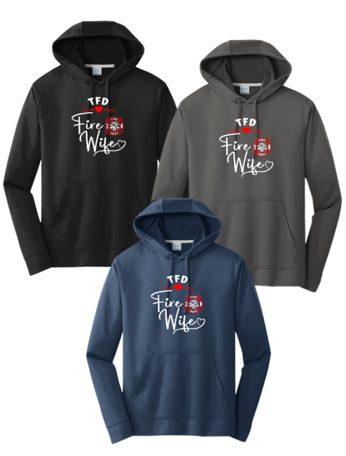 Tracy Fire Department : Fire Wife : Port & Company Performance Fleece Hoodie