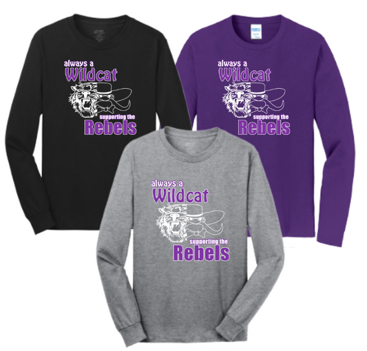 Wildcat/Rebels Anniversary : Port & Company® Long Sleeve Core Cotton Tee
