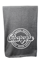 Load image into Gallery viewer, Westbrook Area Pool : Blanket Fundraiser : Fleece Sweatshirt Blanket (Chargers)