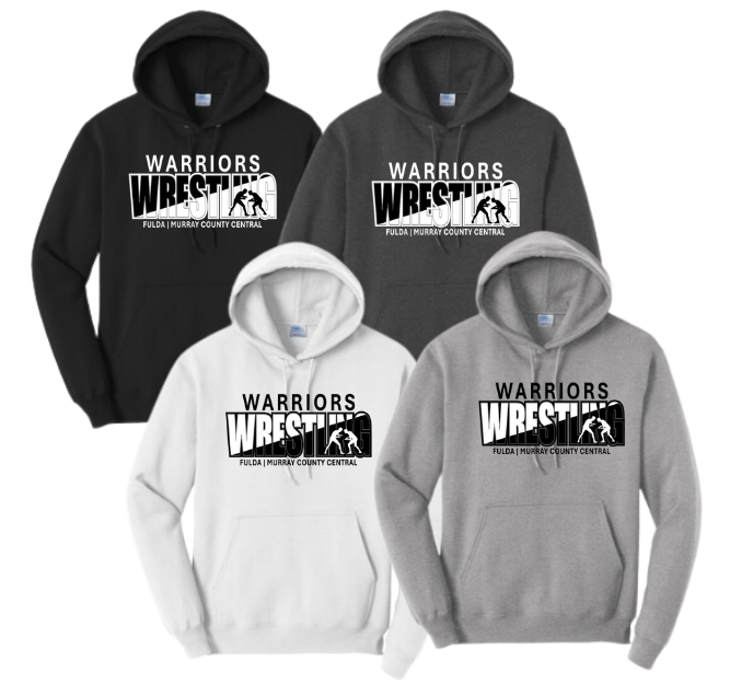 F/MCC Warrior Wrestling 2024 : Port & Company® Core Fleece Pullover Hooded Sweatshirt