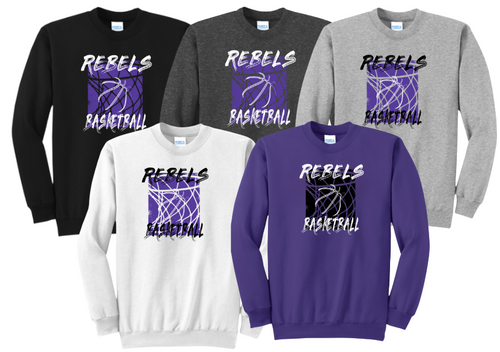 MCC 2024 Basketball  : Port & Company® Core Fleece Crewneck Sweatshirt (BB Hoop)