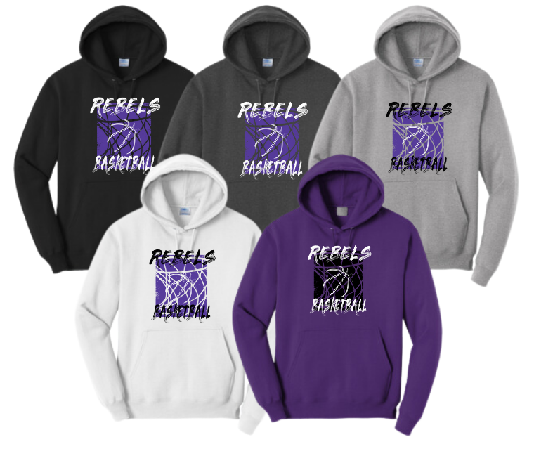 MCC 2024 Basketball : Port & Company® Core Fleece Pullover Hooded Sweatshirt (BB Hoop)