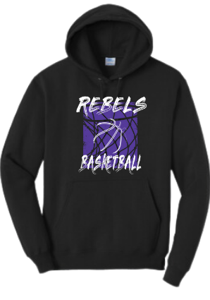 MCC 2024 Basketball : Port & Company® Core Fleece Pullover Hooded Sweatshirt (BB Hoop)