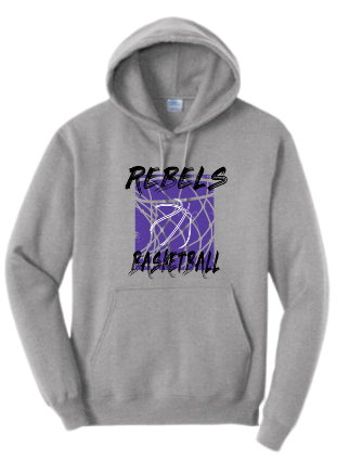 MCC 2024 Basketball : Port & Company® Core Fleece Pullover Hooded Sweatshirt (BB Hoop)