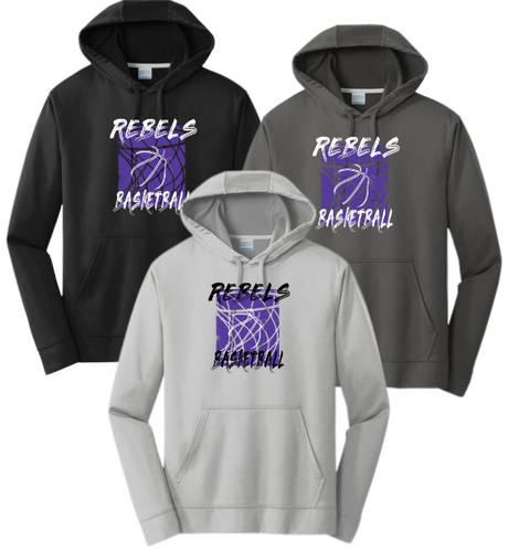 MCC 2024 Basketball : Port & Company Performance Fleece Hoodie (BB Hoop)