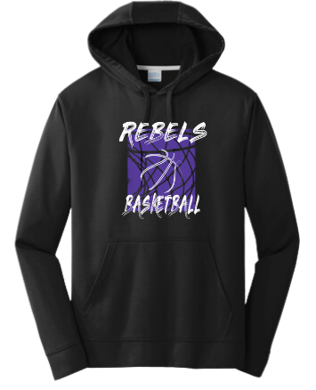 MCC 2024 Basketball : Port & Company Performance Fleece Hoodie (BB Hoop)