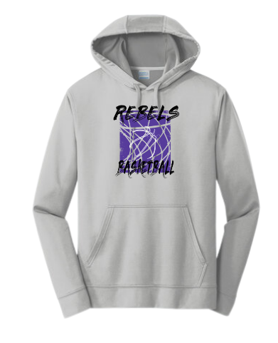 MCC 2024 Basketball : Port & Company Performance Fleece Hoodie (BB Hoop)