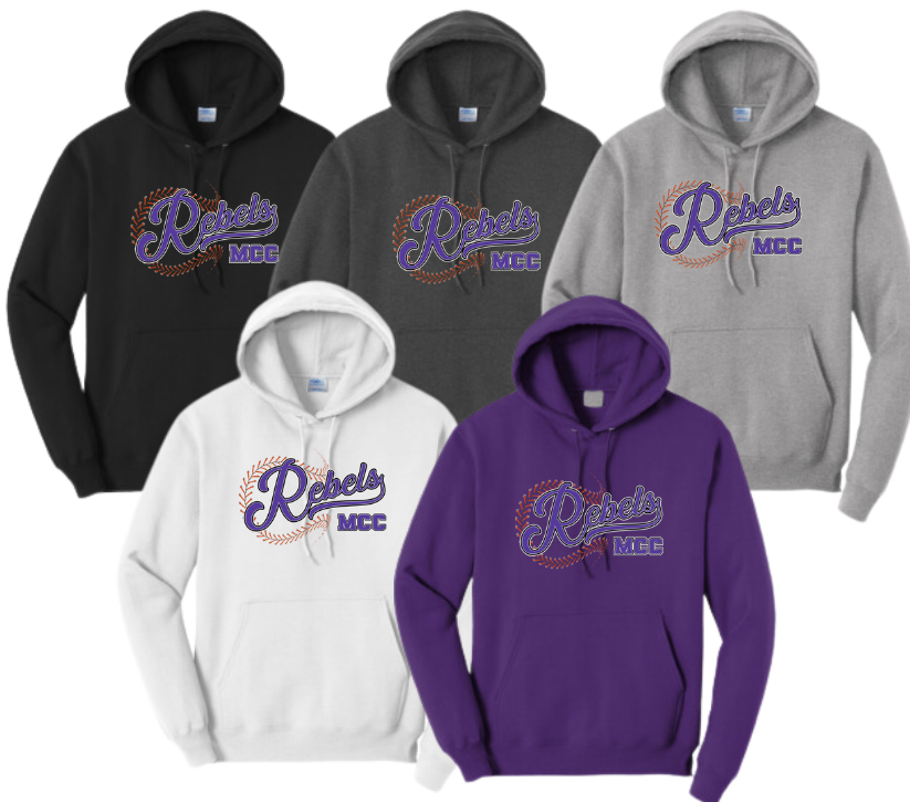 MCC 2025 Baseball/Softball : Port & Company® Core Fleece Pullover Hooded Sweatshirt