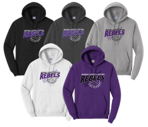 MCC 2025 Volleyball: Port & Company® Core Fleece Pullover Hooded Sweatshirt